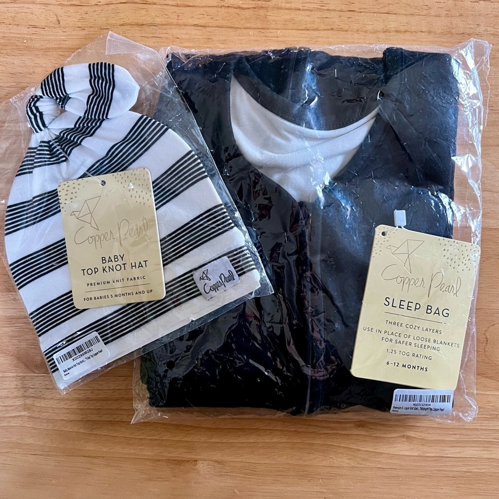Sleep Bag & Baby Top Knot Hat